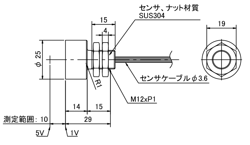 FP25-10-S外形図 （製作例）